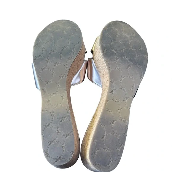 Talbots Metallic Rose Gold Cross-Strap Sandals - Picture 4 of 4